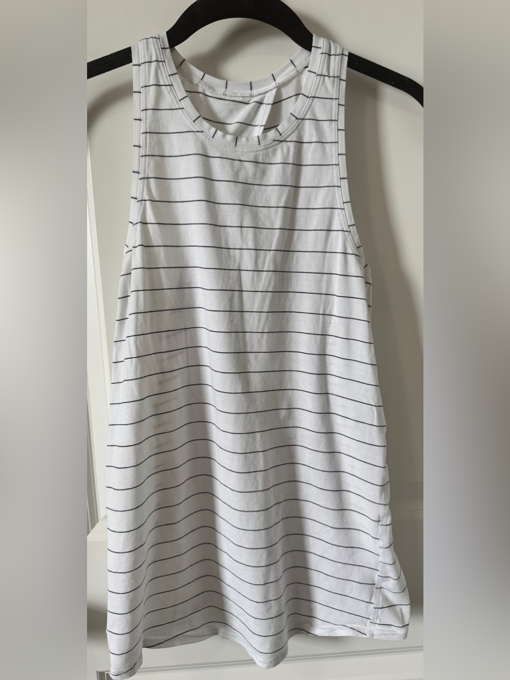 lululemon athletica All Tied Up Tank White with Black Stripes
